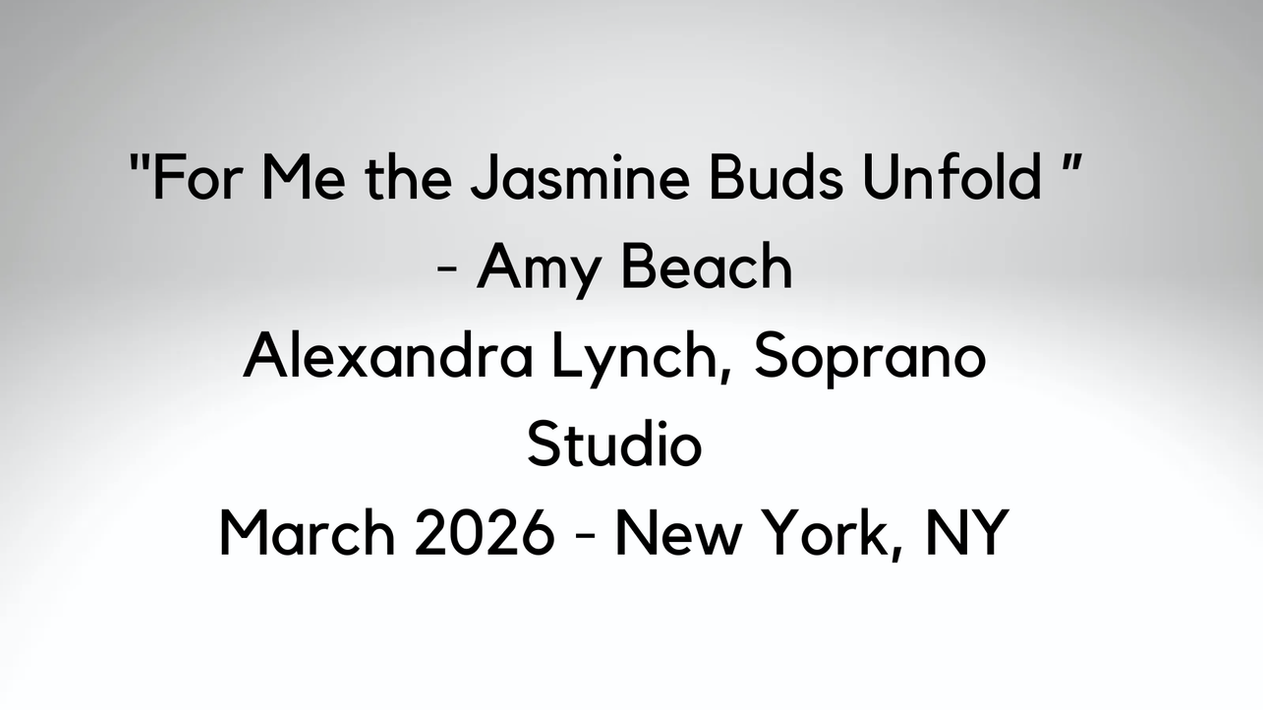 "For Me the Jasmine Buds Unfold" - Amy Beach